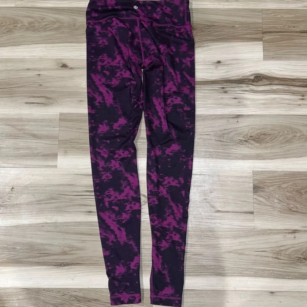 Lululemon Wunder Under Pant Full-On Luon Breezie Regal Plum Black Women’s 6 - Image 4