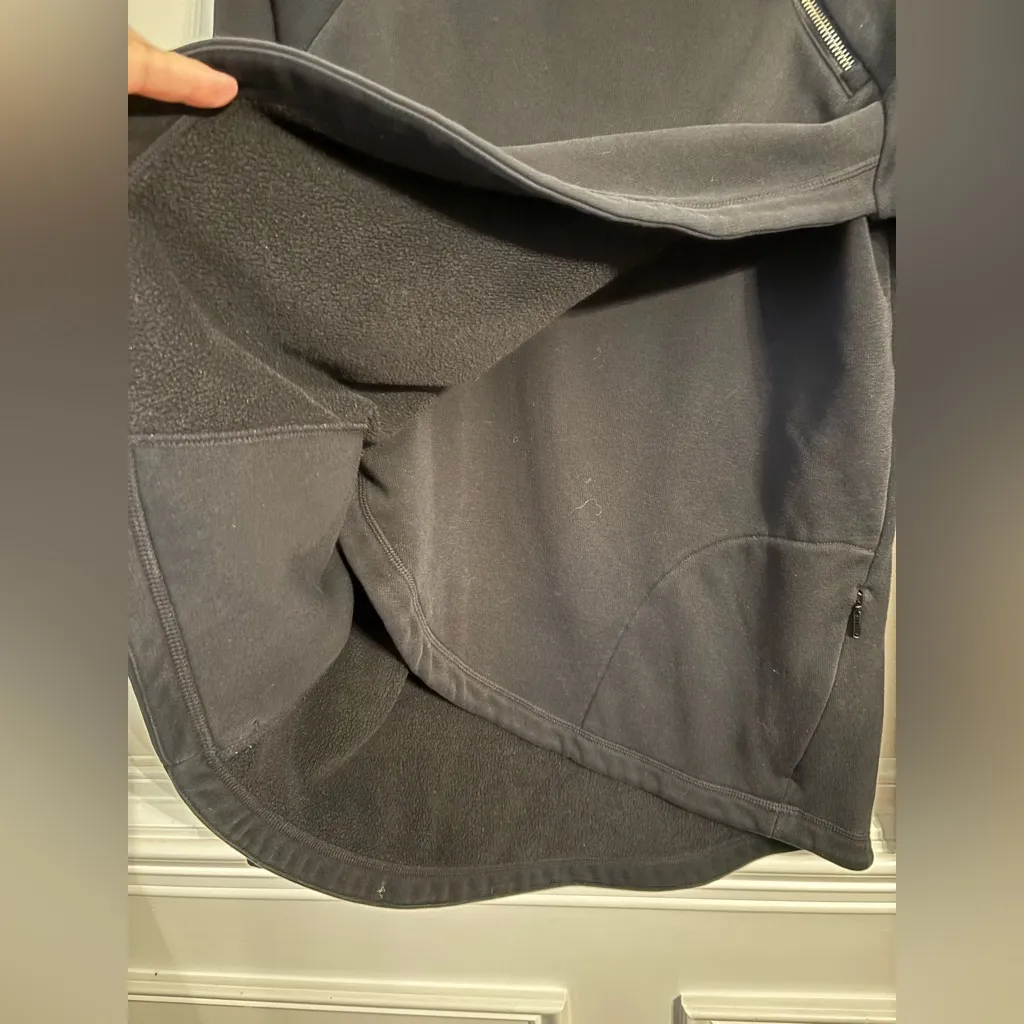 Athleta Black Asymmetrical Zip Jacket X-Small - Image 8