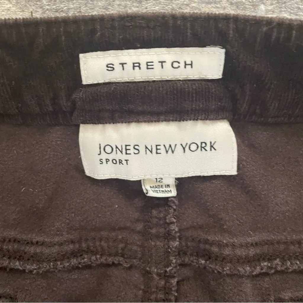 Jones New York Sport Brown Straight Leg Corduroy Pants Size 12 - Image 4