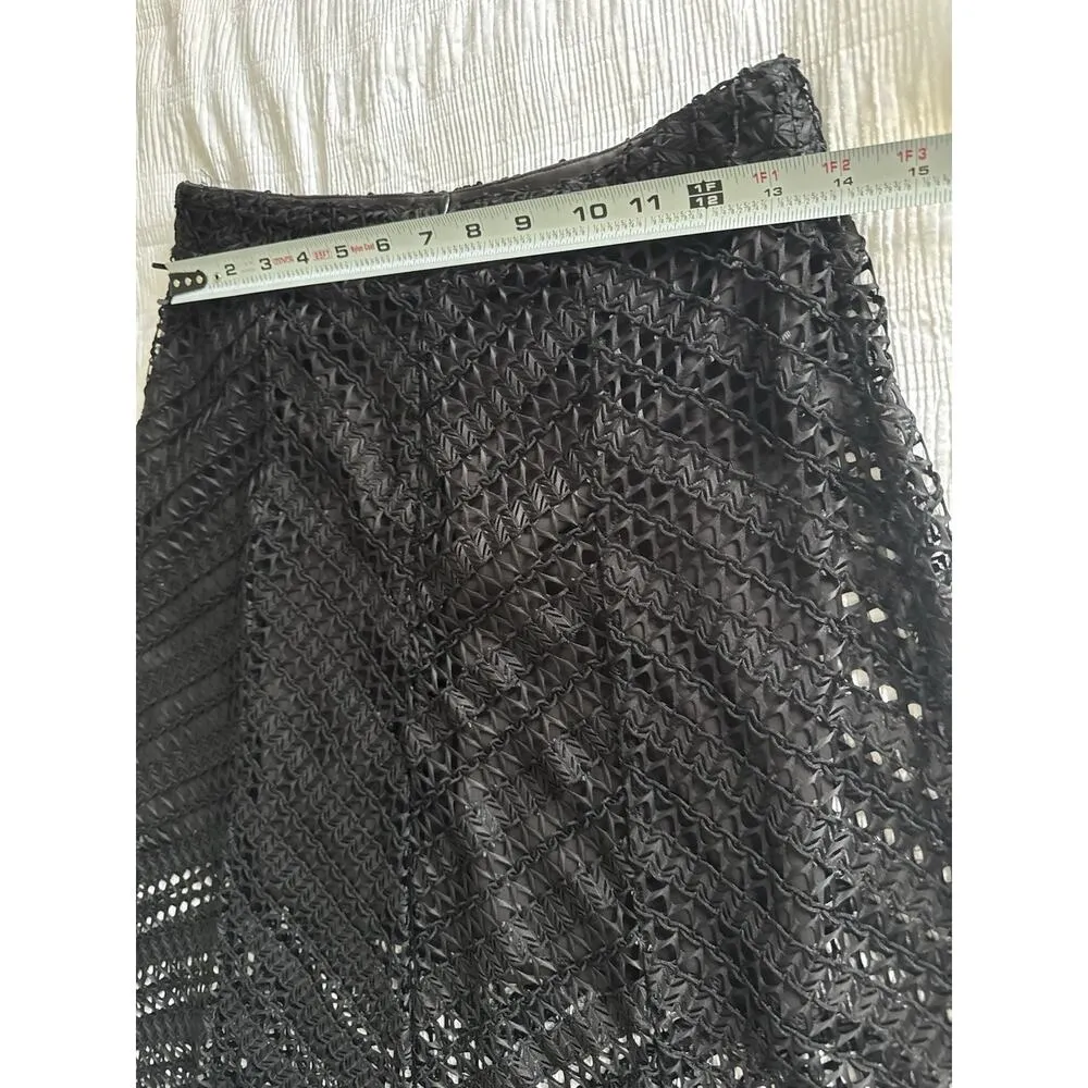 NWT H&M Black Sheer Maxi Skirt Women's 4 Crochet Gothic Whimsigoth Knit Goth - Image 6