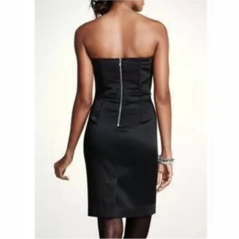 Ann Taylor Panel Georgian Grosgrain Strapless Black Dress NEW Size 2P - Image 11