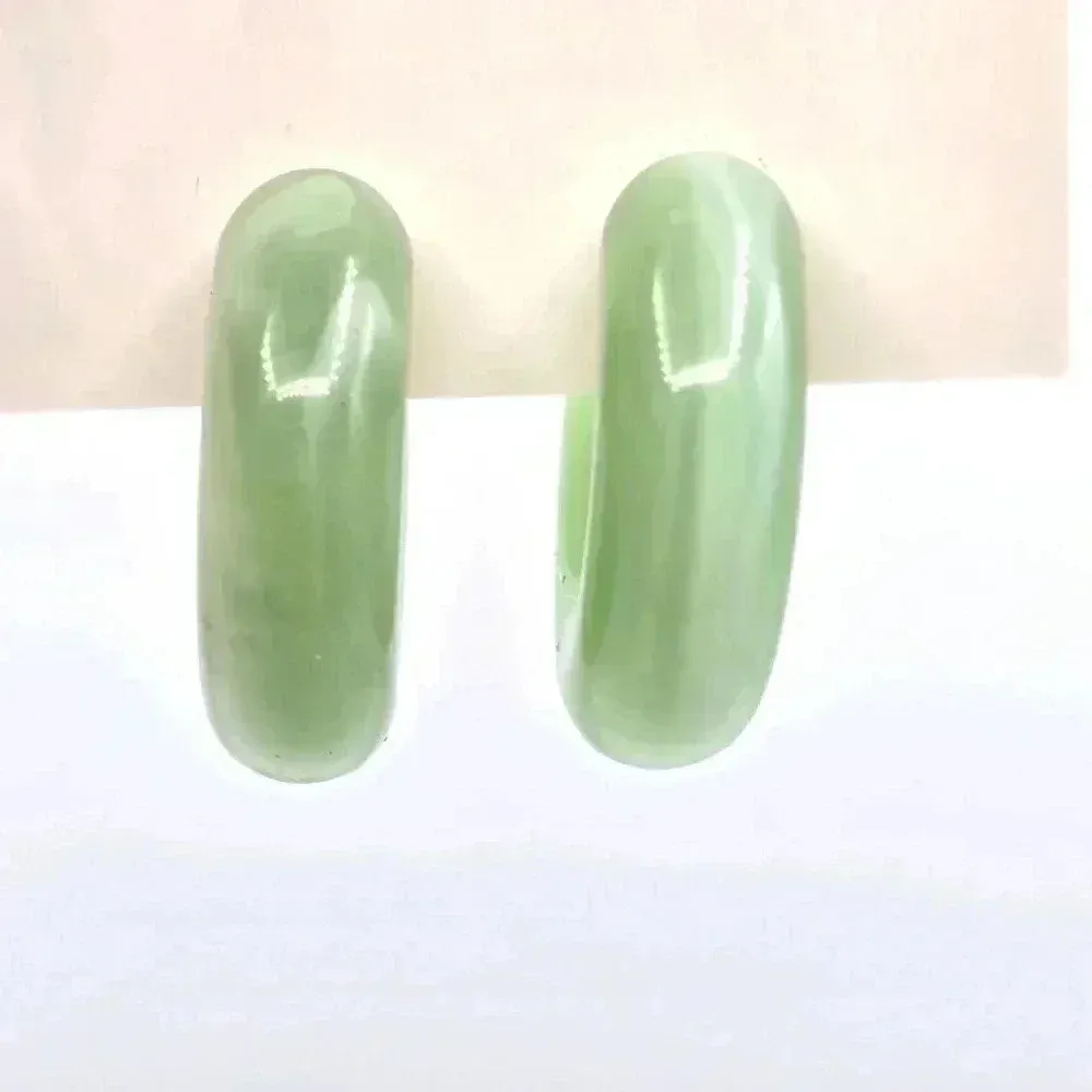 Green‎ Half Circle Hoop Fun Small Boho Earrings Small E15 - Image 2