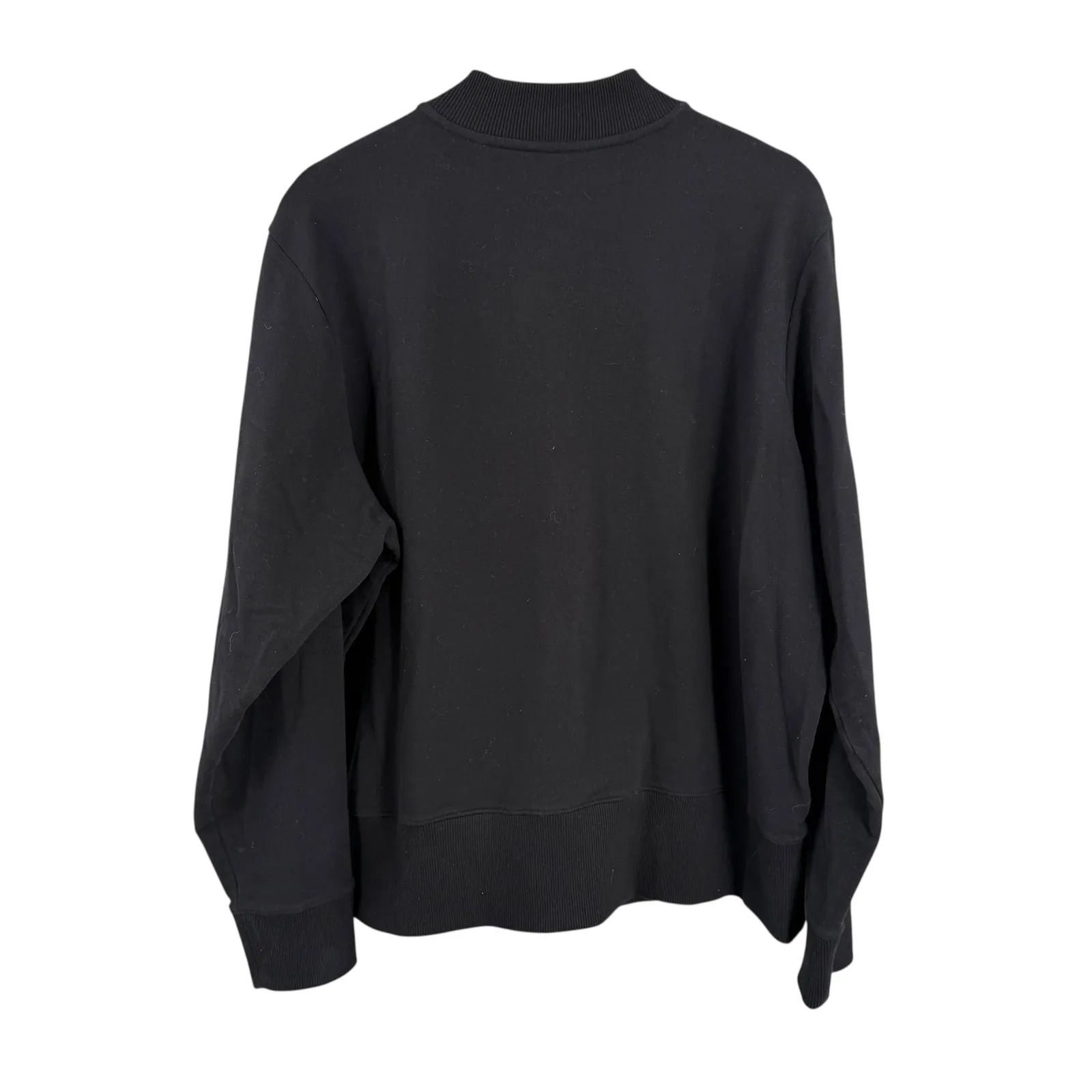 Universal Standard  Black Half Zip Pullover Sweatshirt Size S 14–16 Cotton Blend - Image 2