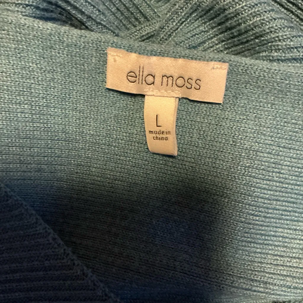 Ella Moss V-Neck Sweater | Ribbed Knit Long Sleeve Pullover - Image 2