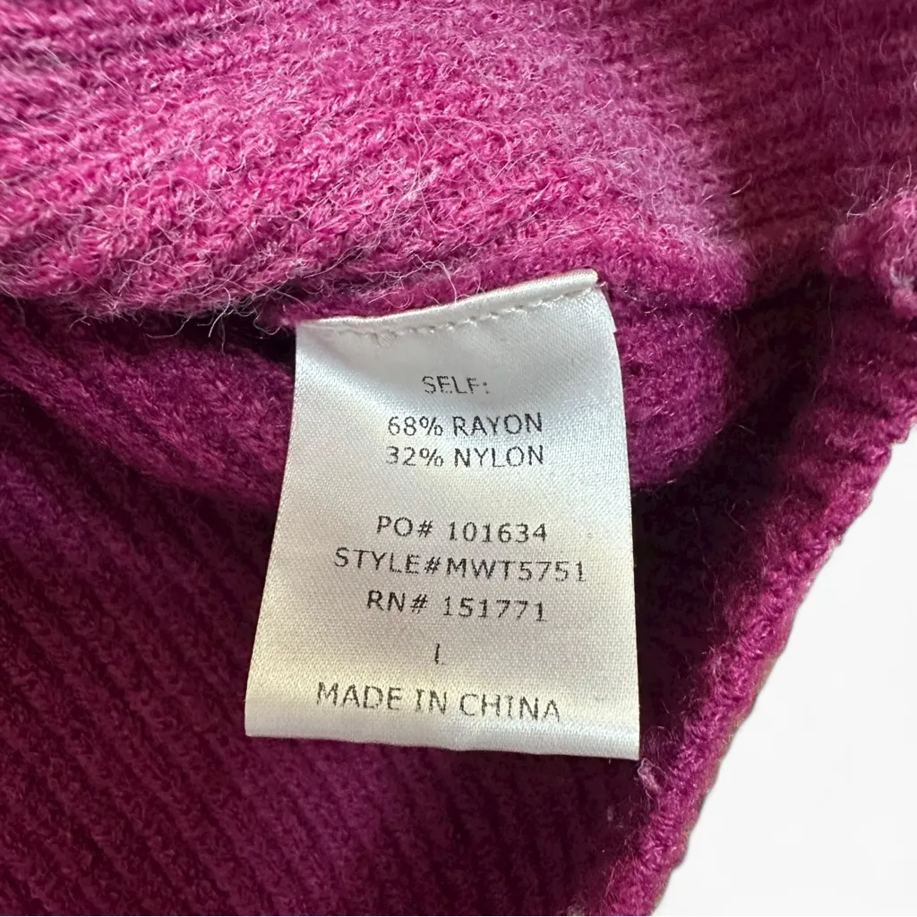 LeLis Colorblock Cowl Sweater Size L - Image 5