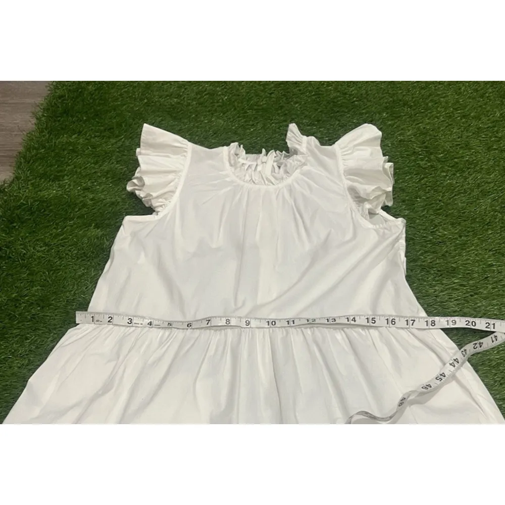 Sea New York Olithia Cowl Neck Ruffle Tiered Dress Off White Womens 2 - Image 5