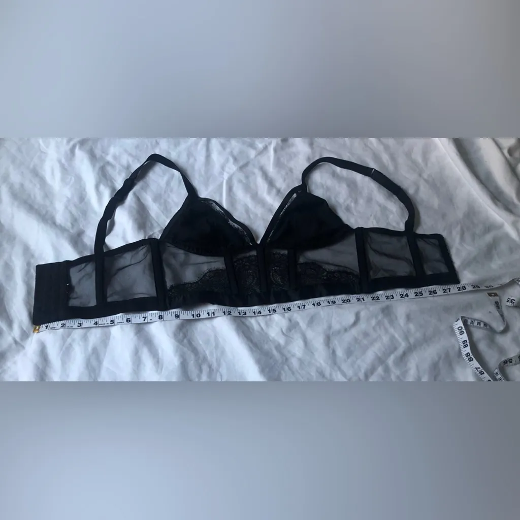 Victoria Secret Bralette Black Triangle Lace - Image 4