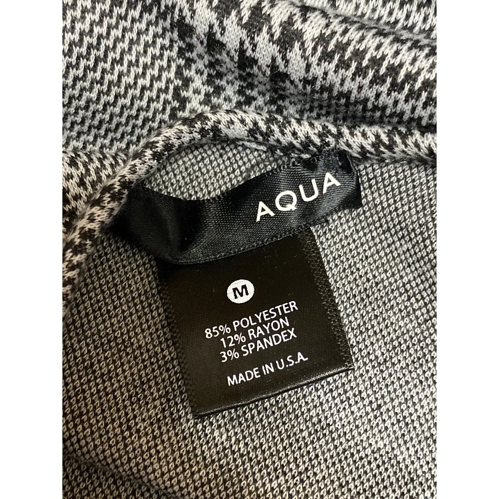 Aqua Womens Black White Plaid Checkered Sleeveless Ruffle Mini A-Line Dress Sz M - Image 4