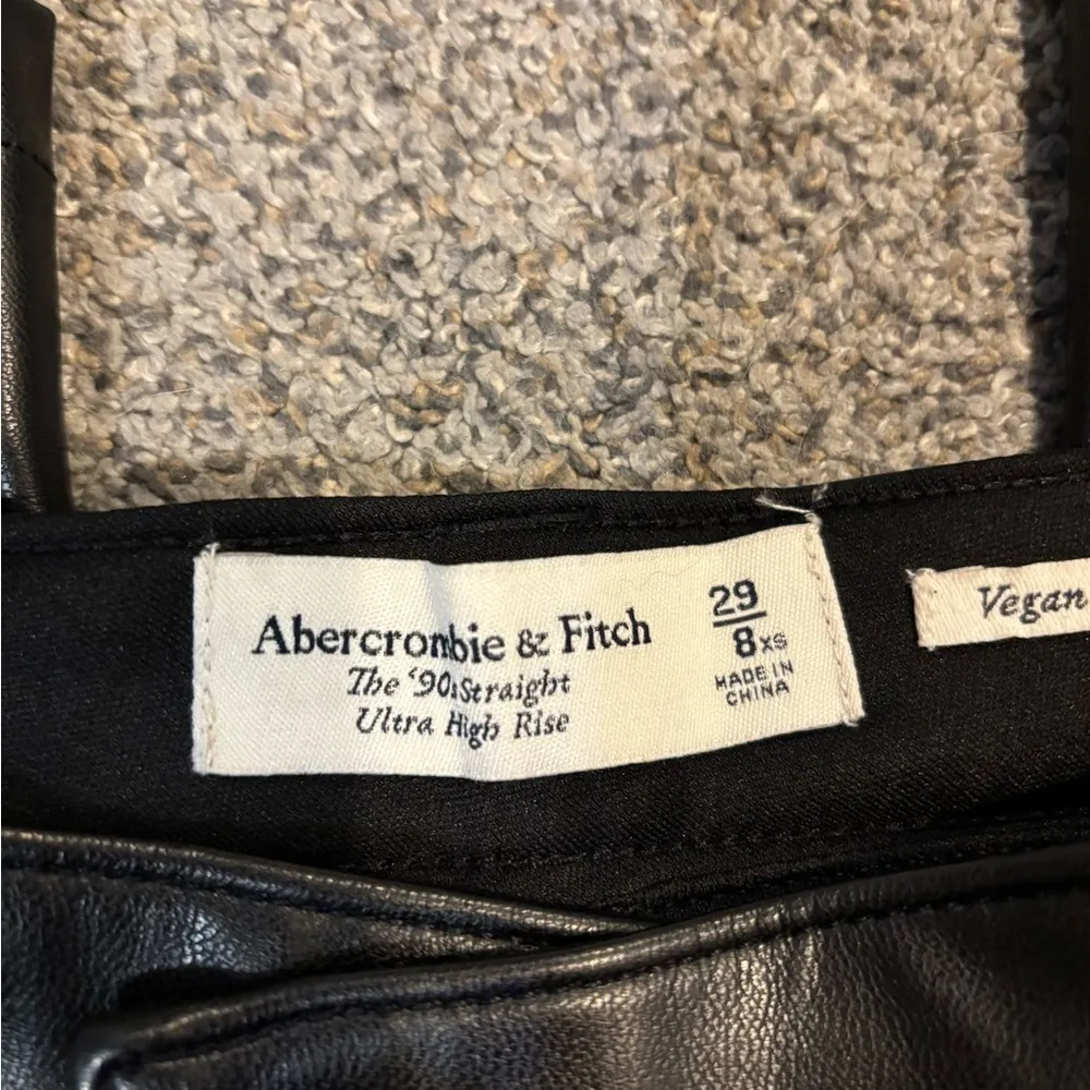 Abercrombie Faux Leather Crossover Pants - Image 3