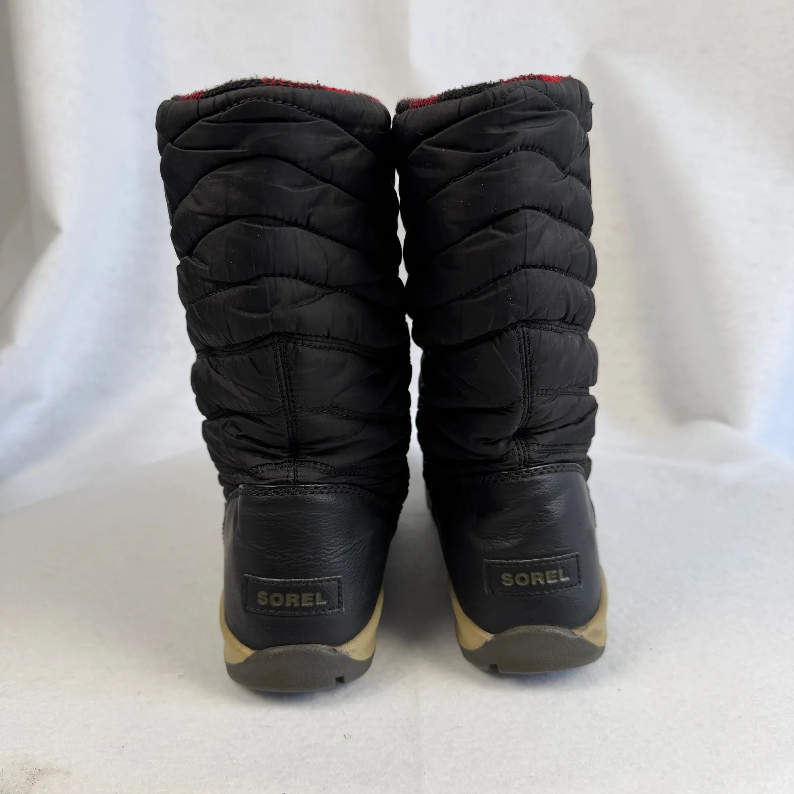 Sorel Puffy Winter Snow Boots Olive Black Women's 9.5 Waterproof Lightweight - Image 6