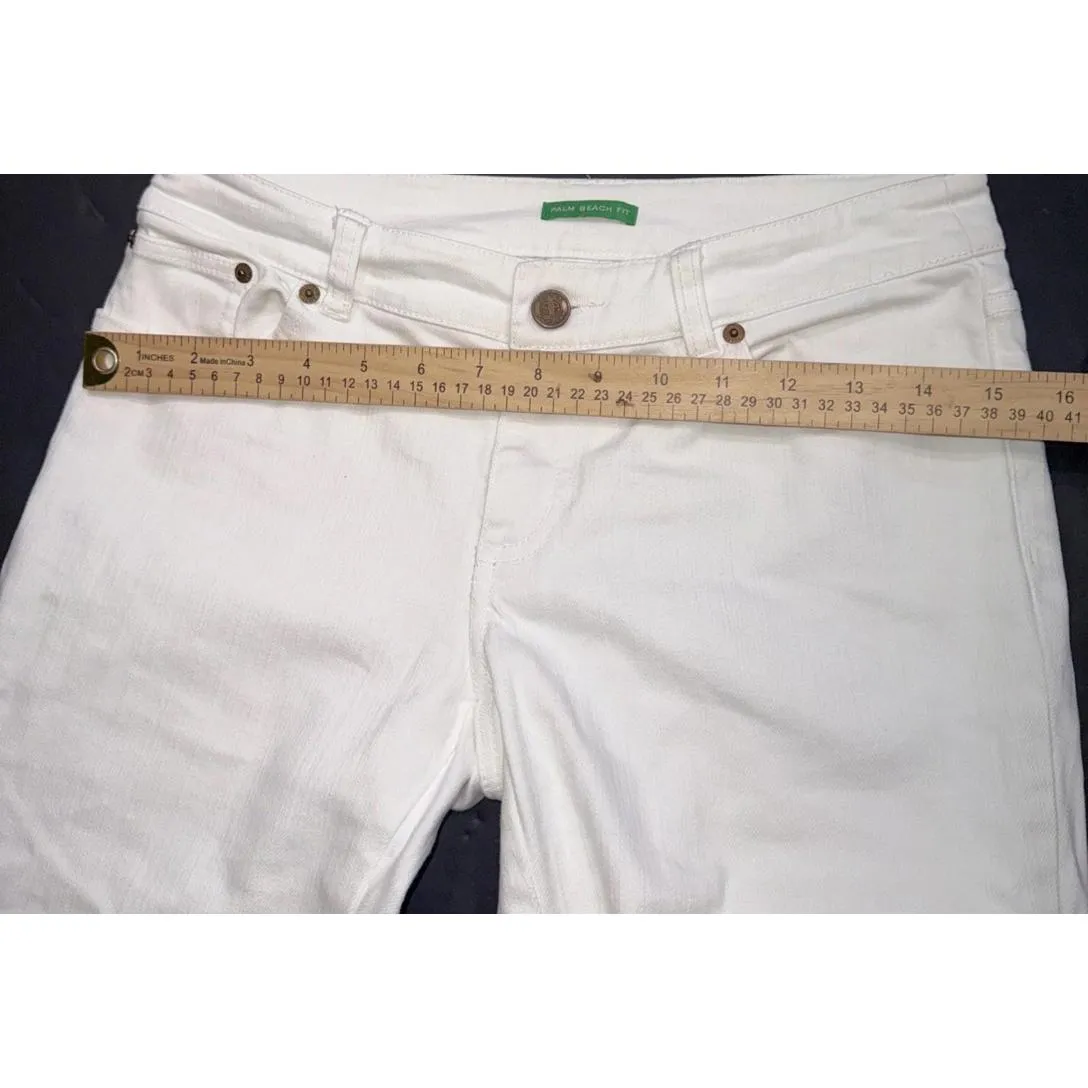 Lilly Pulitzer Palm Beach Fit Minimalist White Capri Pants Preppy Resort Wear 0 - Image 5