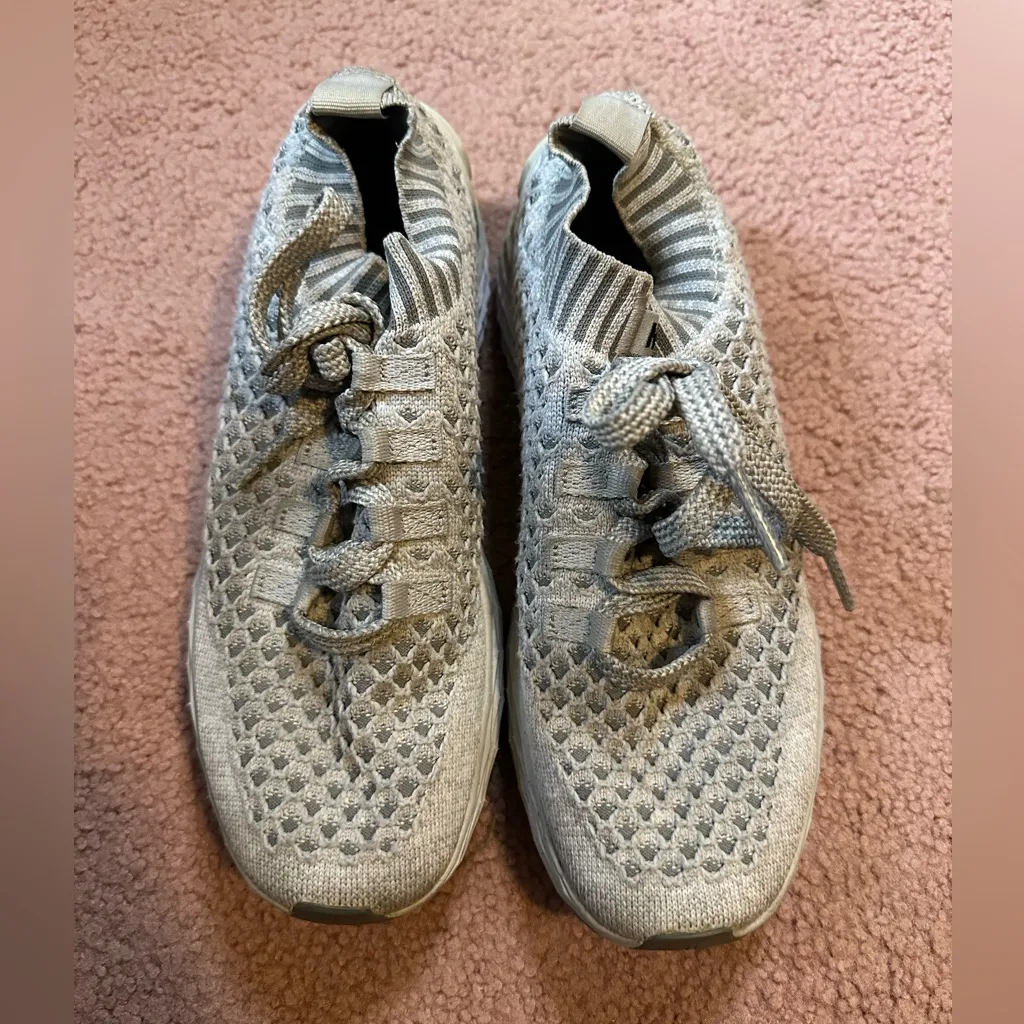EUC Nobull Project Knit Runner Diamond Mesh Cool Gray Gum Shoes Size M7- W8.5 - Image 2