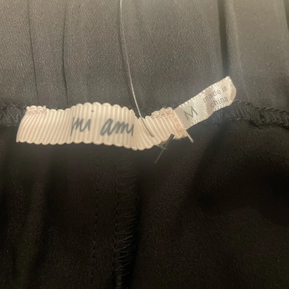 NWT Francesca’s Boutique Silk Waistband Wrap Black Dress Pants Joggers - Image 4