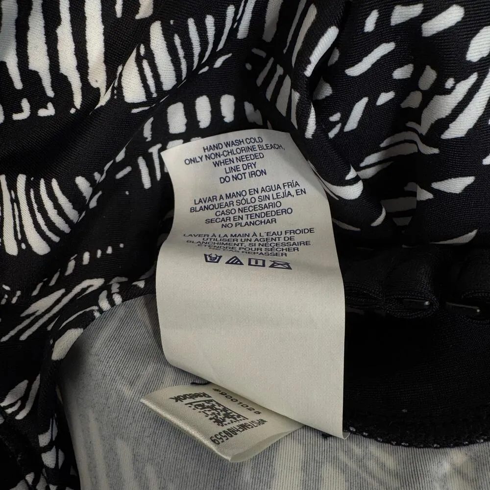 Reebok Small Swimsuit One-Piece Long Sleeves Padded High-Neck Lined Black New - Image 8