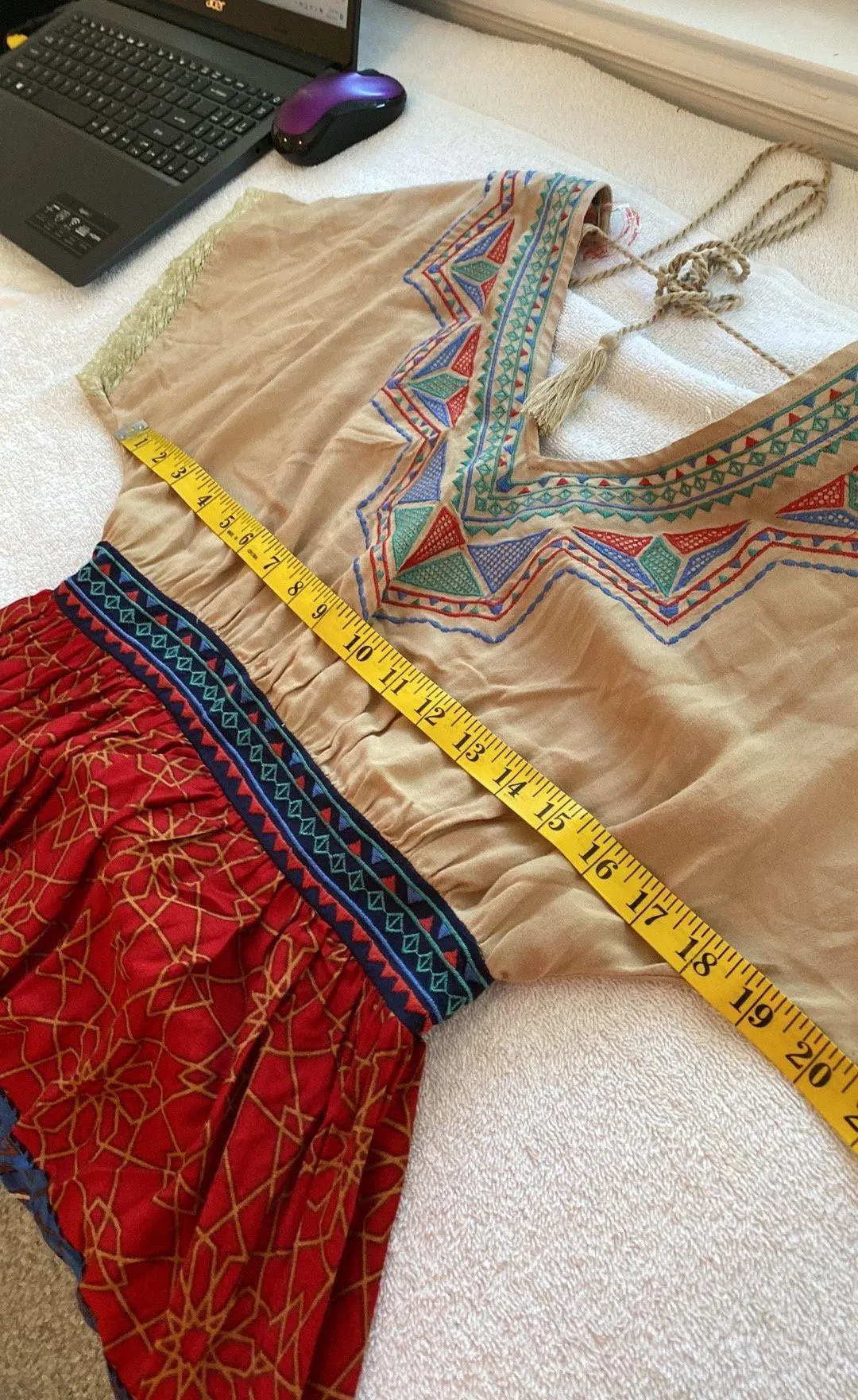 dress boho look tie in back size small NWT - Image 5