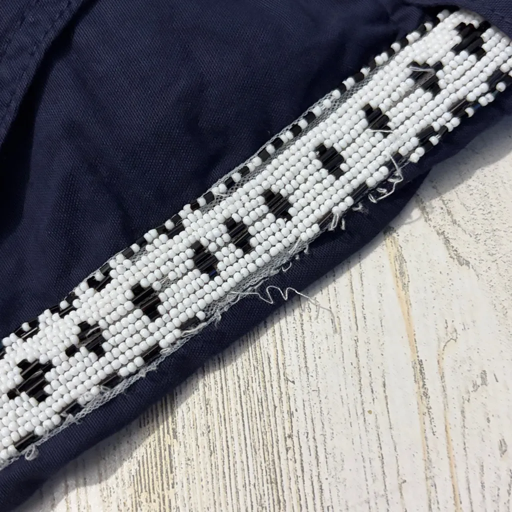 NSF Revolve Jacques Beaded Navy Cropped Cargo Pants Size 26 Blue - Image 12