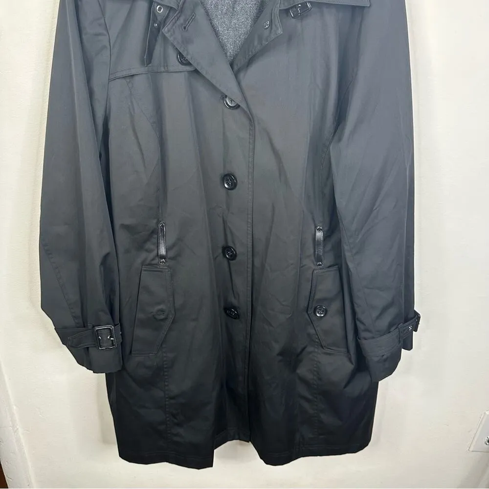 MICHAEL Michael Kors Size 2X Black Button Front Jacket Coat - Image 4