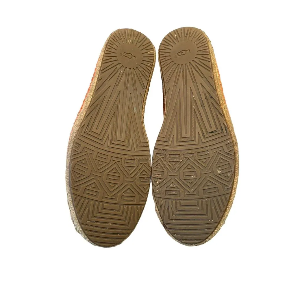 UGG Australia SANDRINNE II orange suede espadrille‎ loafers 1016678 size US 7 - Image 6