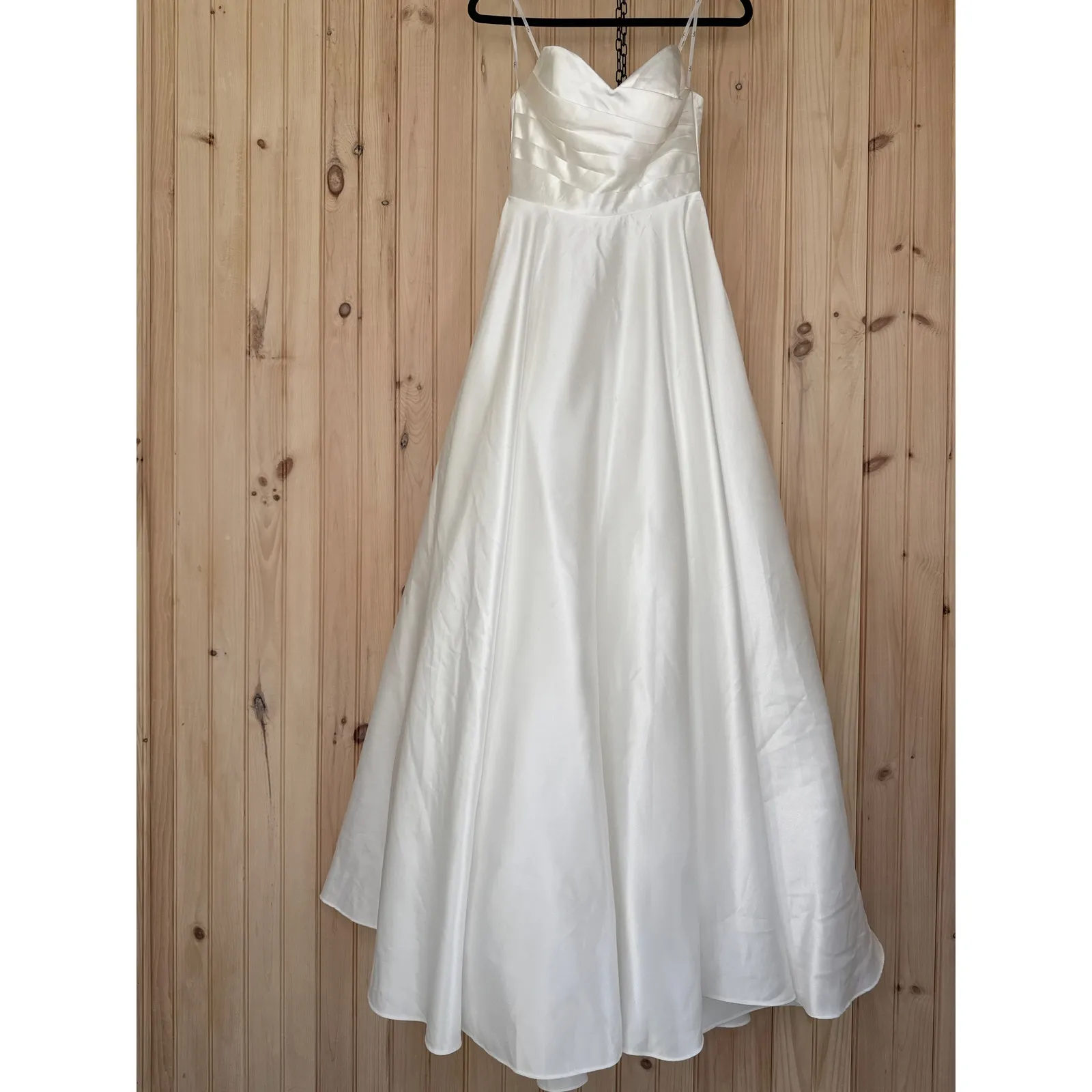 NWT Lulus Khalida White Satin Pleated Strapless Gown Wedding Bridal Dress Sz XS - Image 2