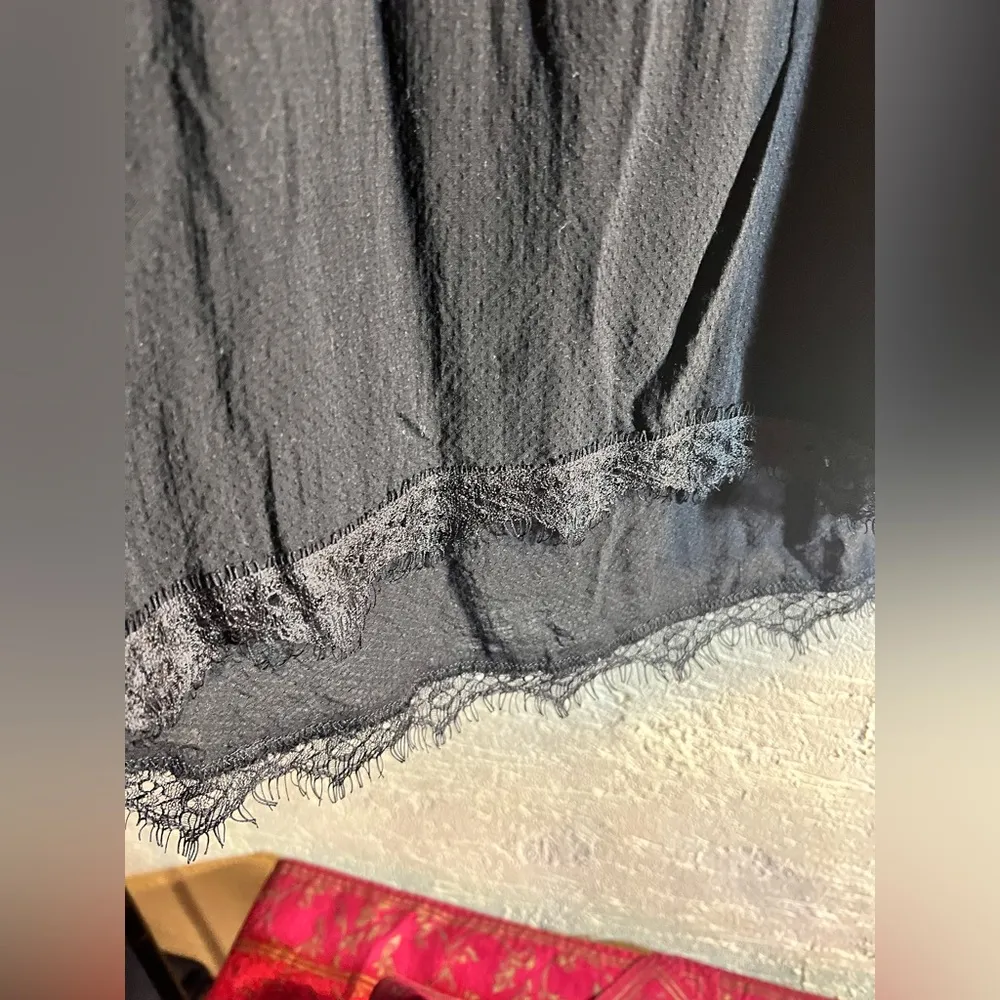 Black Lace Women's Top by JOLT, lovely lace and velvet accents - Image 5