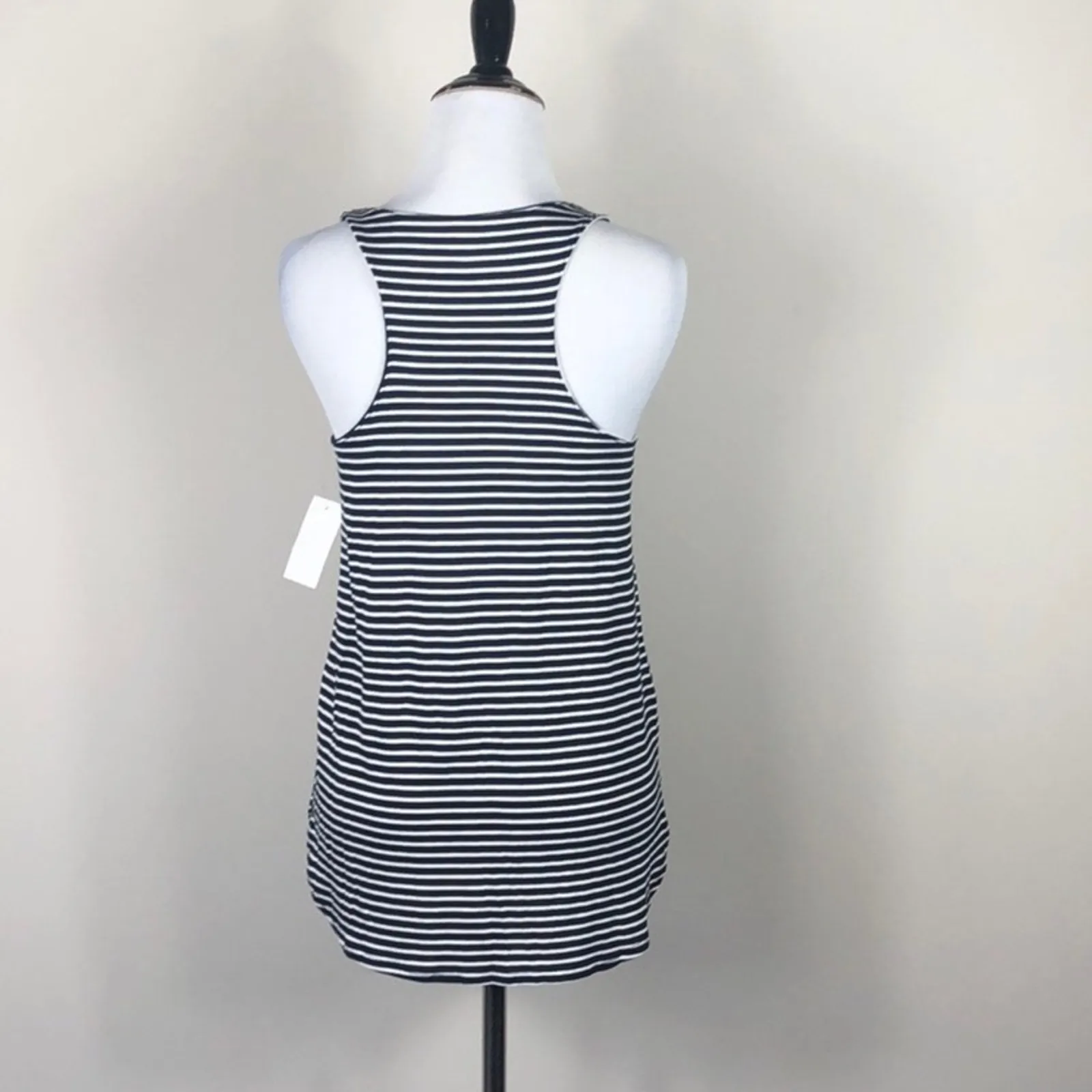 Joe Fresh Top Navy Blue Striped Tank Top - Image 4