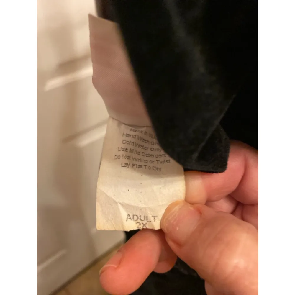 Algy velour jumpsuit high neckline and blue & gold sequin 2X - Image 5