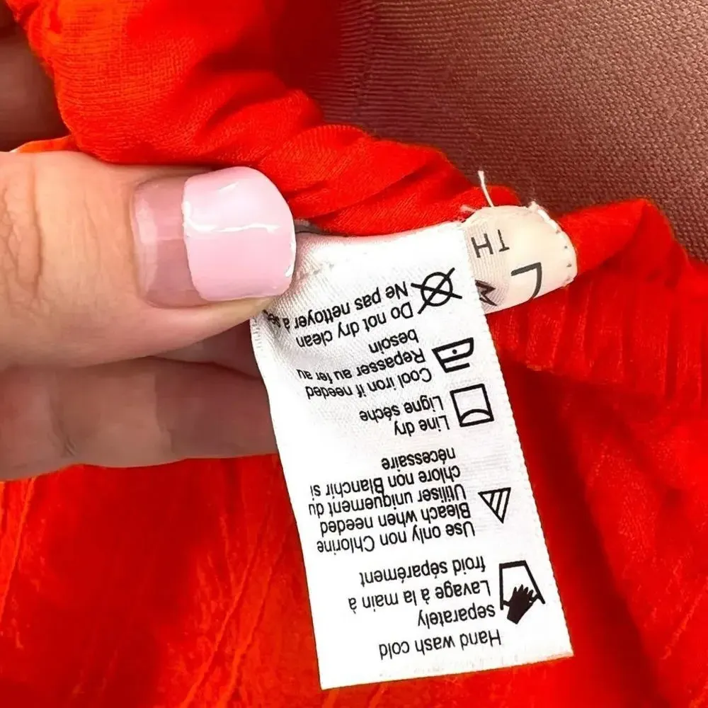 L*SPACE Sophia Mini Dress Keyhole Cutout Tie Back Dress Red‎ Orange Small - Image 13