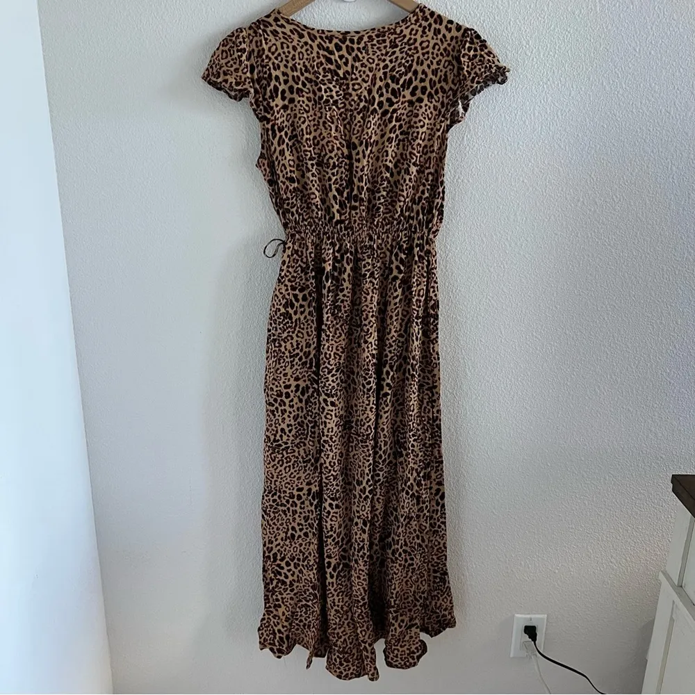 Band of Gypsies BOG Collection Leopard Wrap Dress Small - Image 6