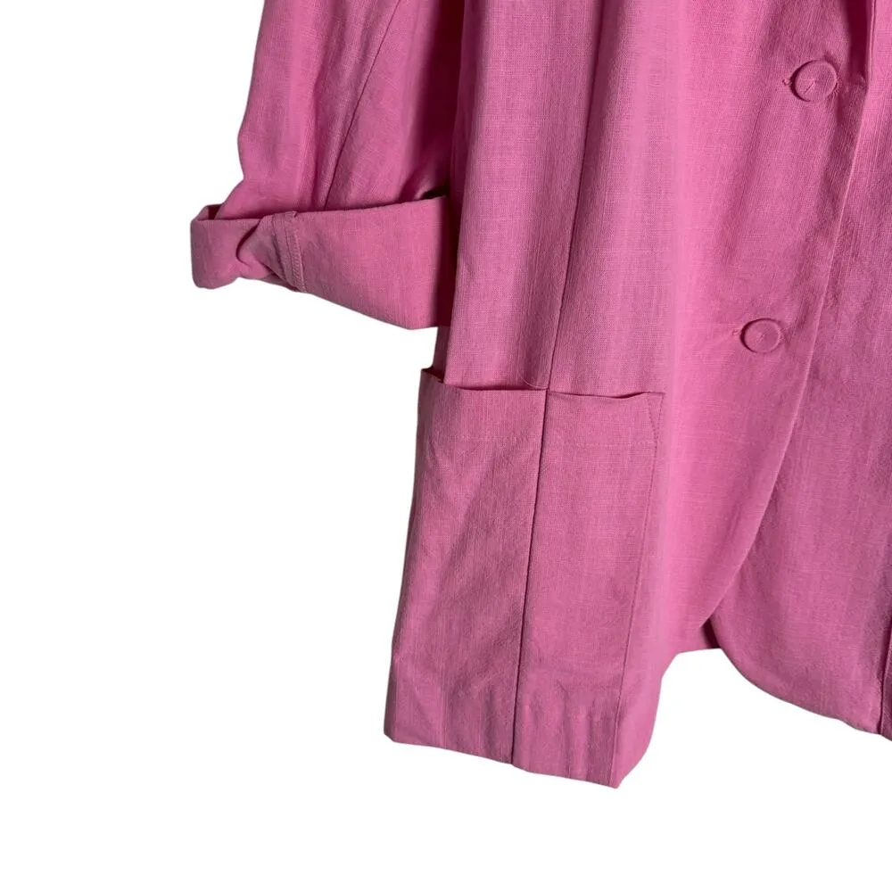 Storets Brianna Pink Oversized Blazer Jacket Size Medium - Image 10