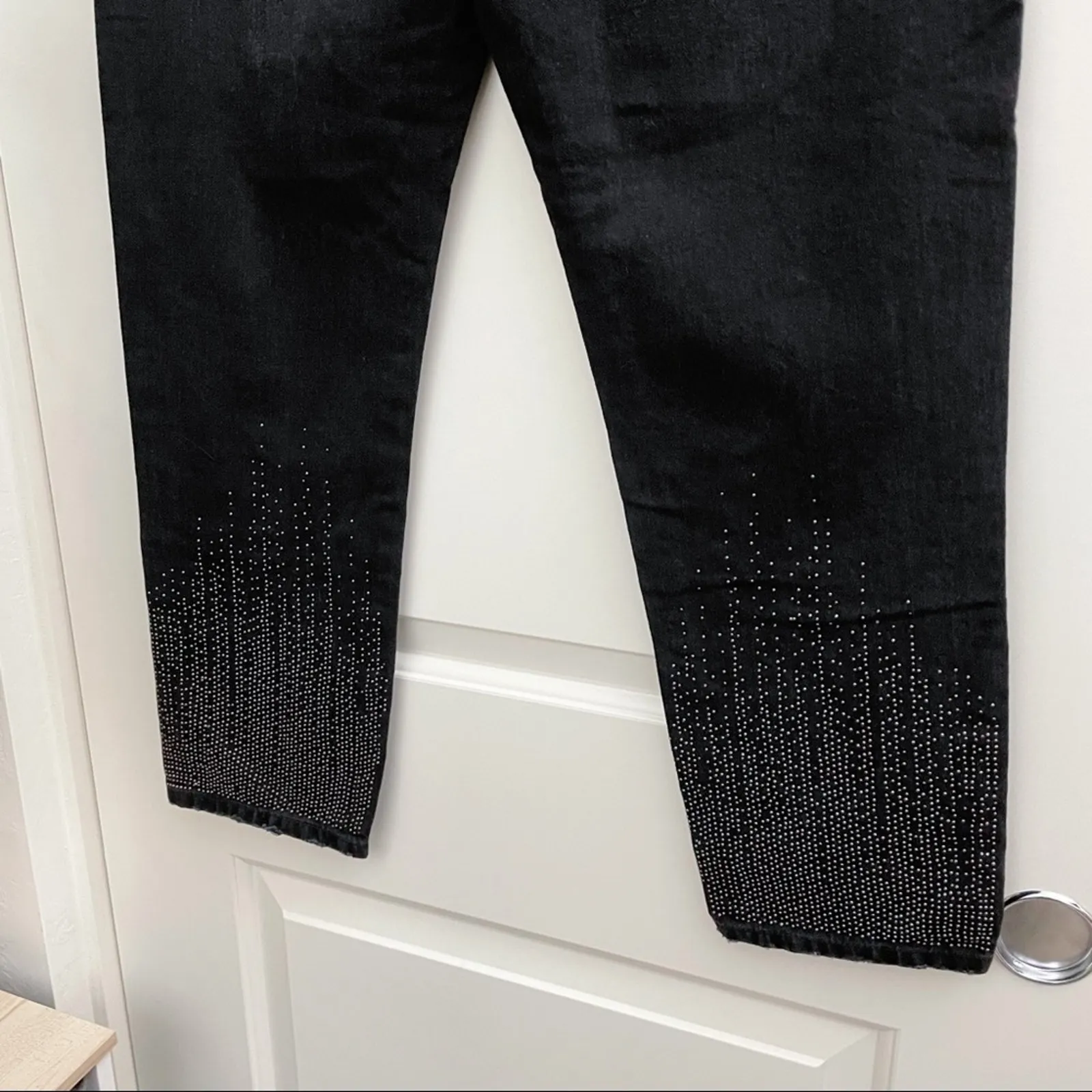 CURRENT/ELLIOTT Vintage Cropped Slim Studs Jean 28 - Image 7