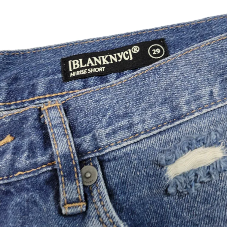 BlankNYC Shorts Size 29 Blank NYC Hi Rise Short Denim Shorts Distressed Destroyed  - Image 3
