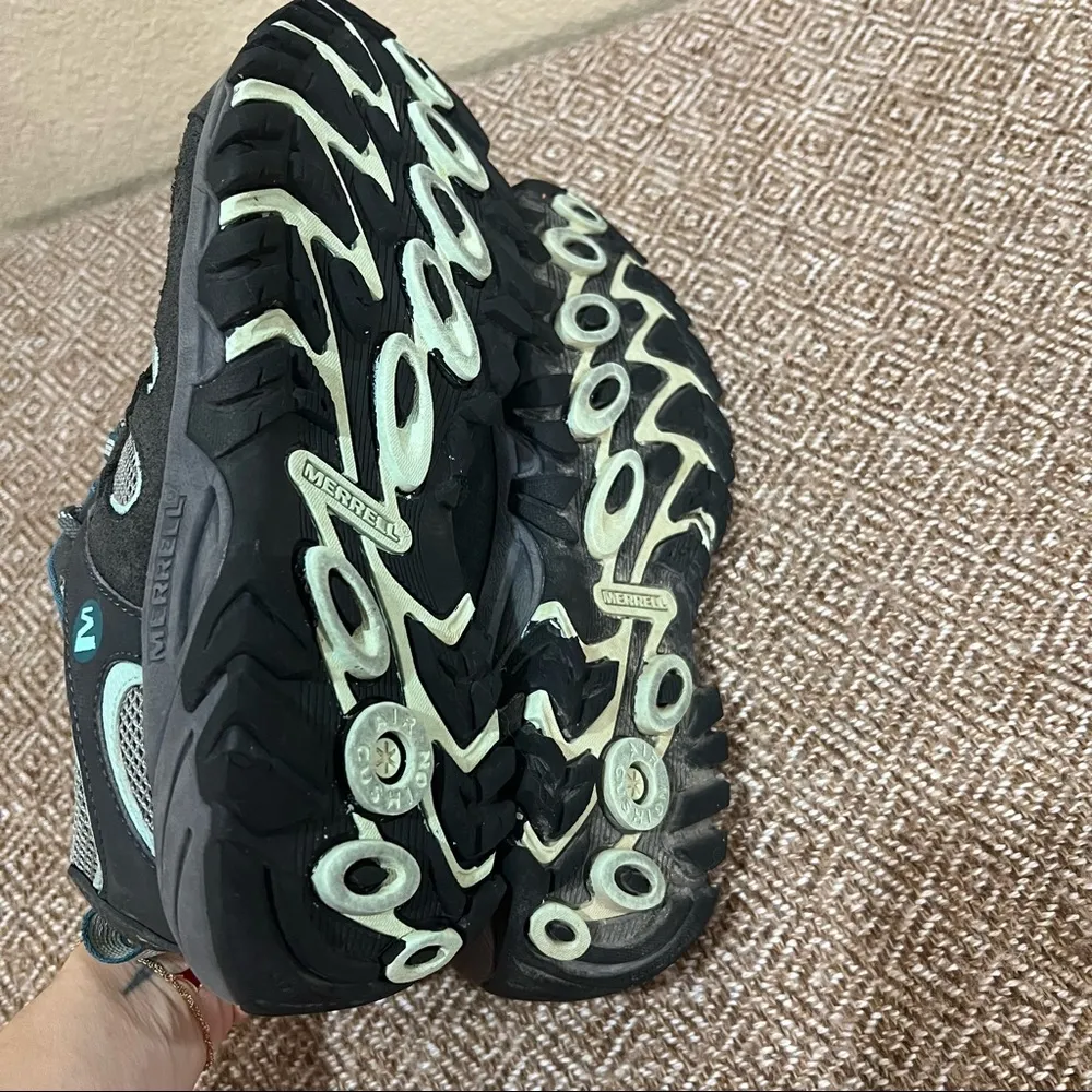 Merrell Women's Gray Granite eggshell Ridgepass Hiking Shoe Sz 9.5 Gorpcore EUC - Image 5