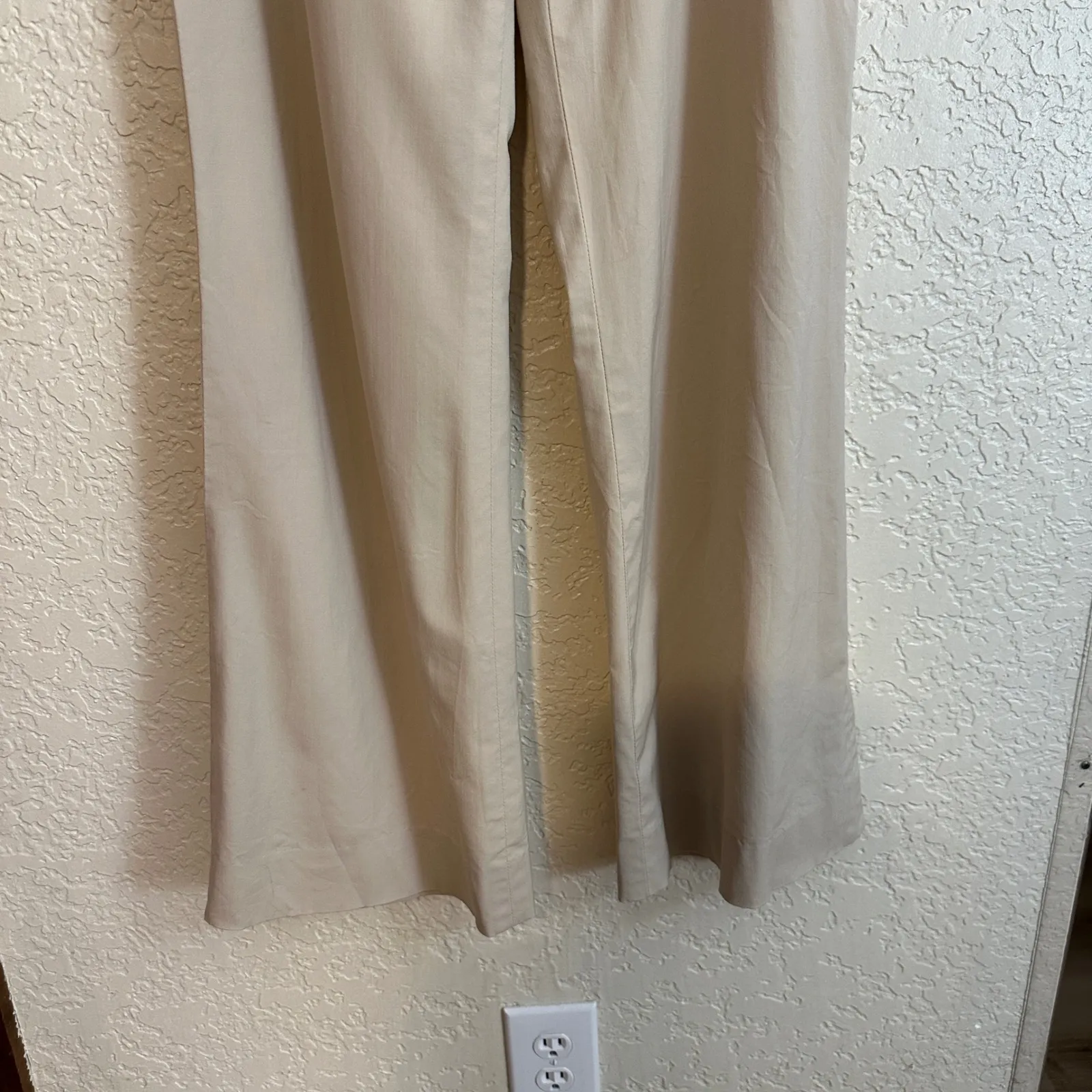 Lafayette 148 Pants Womens 8 Waverly‎ Wide Leg Wool Dress Office Beige Stretch Tan - Image 4