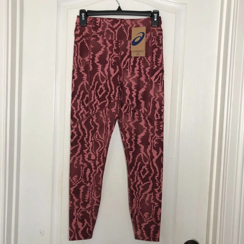 Asics‎ Womens Leggings S Pink 92 Love Core Train Printed Tight Athletic Yoga NWT - Image 3