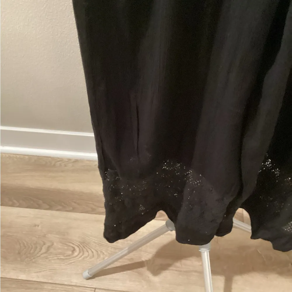 GOA beachwear by Japna wide leg crochet hem beach pants NWT smocked Black Size undefined - Image 3