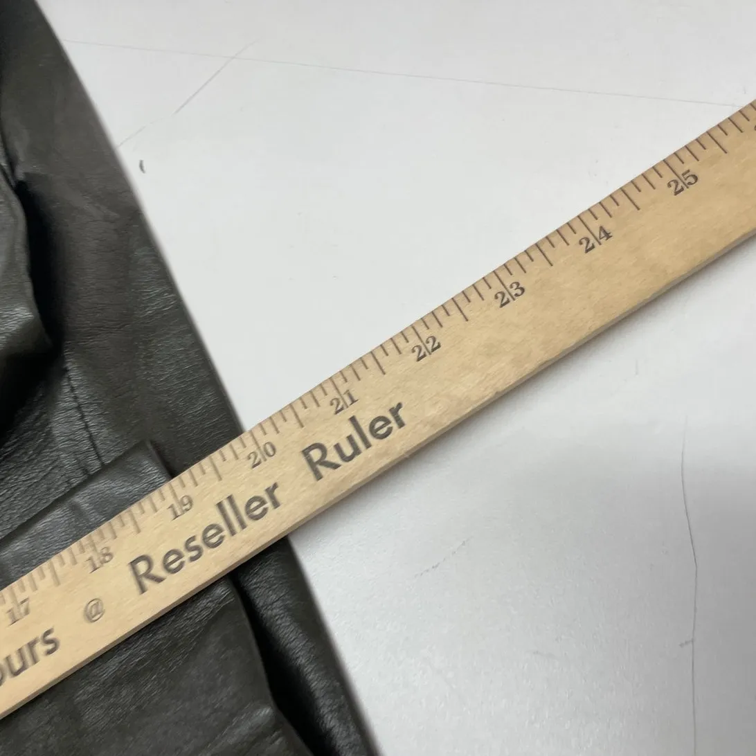 Nanushka Jacket Womens X Large Holleen Solid Green Faux Leather Collared Size XL - Image 11