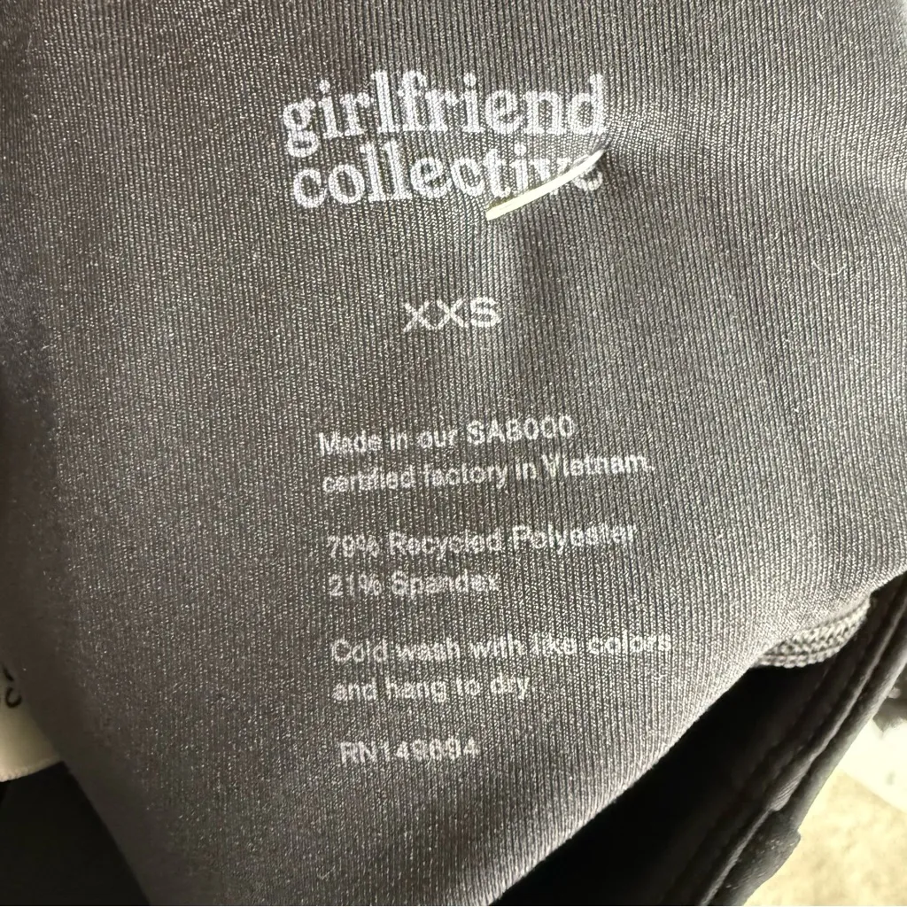 Girlfriend Collective Women’s High Waisted Bike Short - Black Sz XXS - Image 7