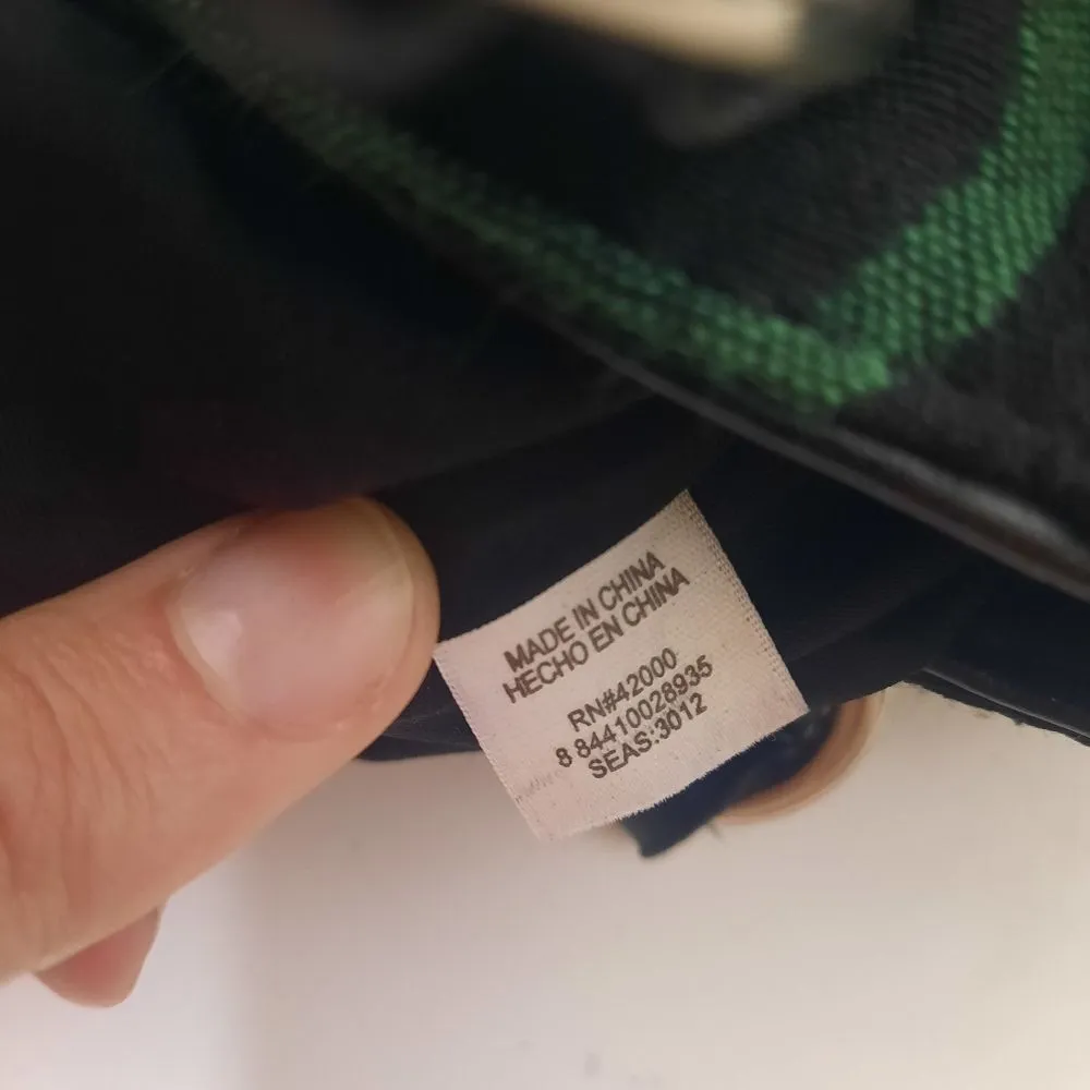 Treviso Black Y2K Canvas Leather Shoulder bag - Image 8