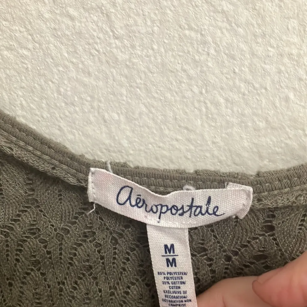FINAL MARKDOWN Aeropostale open work crop top medium - Image 3