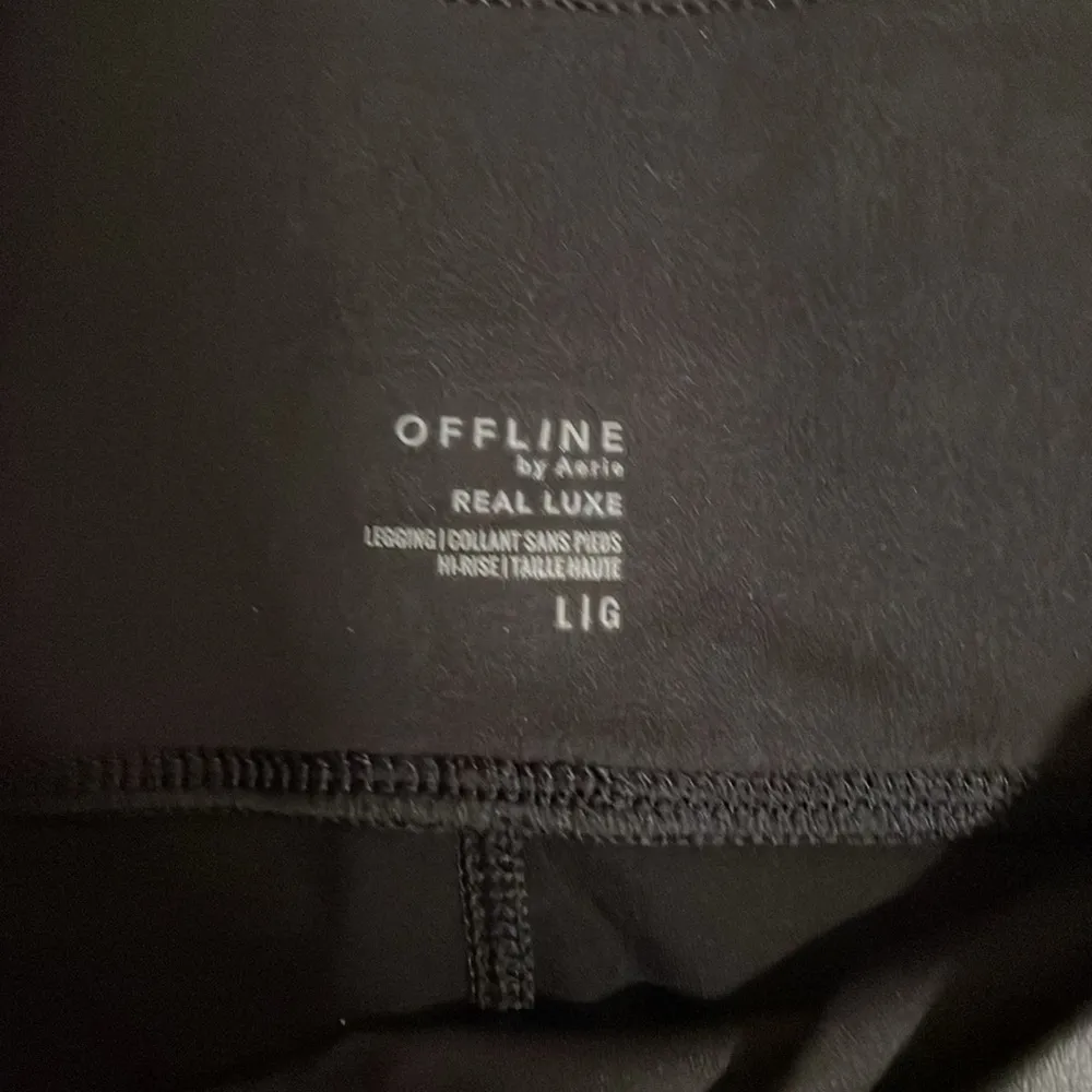 Aerie Black Faux Leather Leggings - Image 2