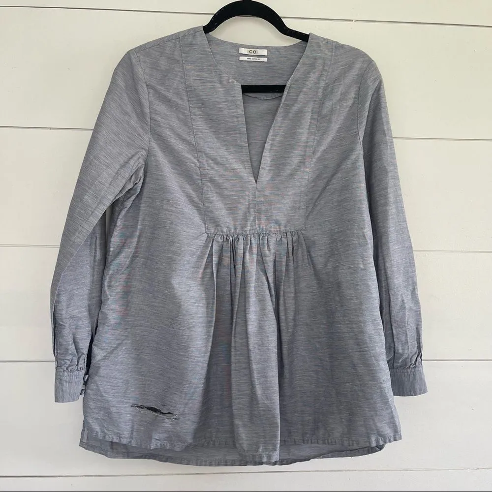 CO Grey Front Bib Blouse - Image 2