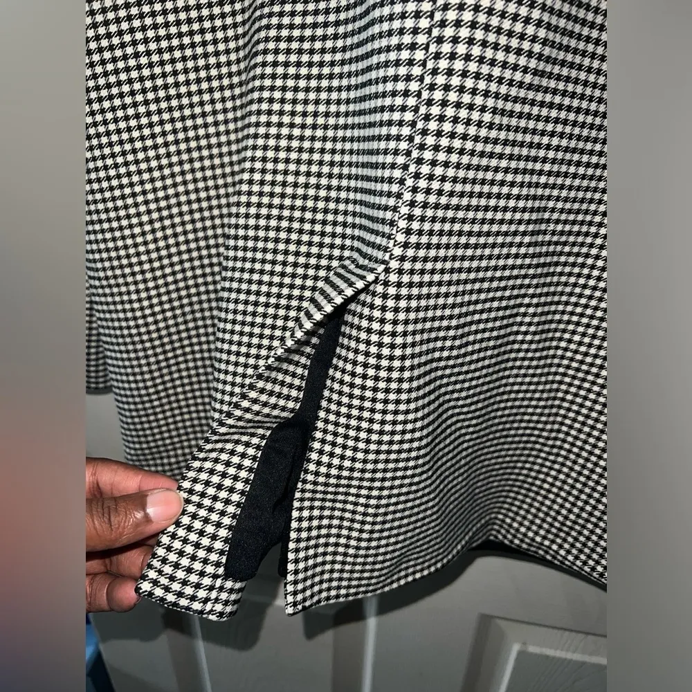 Adrianna Papel Houndstooth Black White Blazer Size Large - Image 4