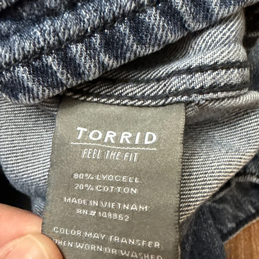 Women's Torrid Blue Denim Jean Jacket Plus Size 2X - Image 10