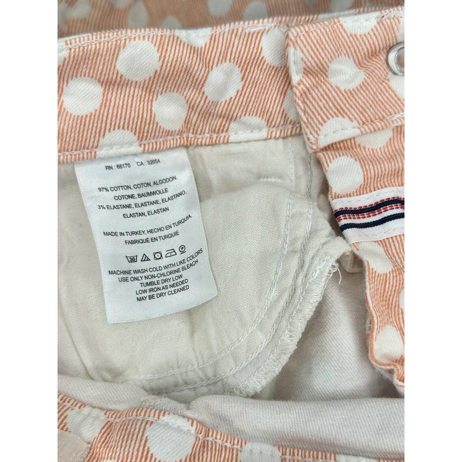 Anthropologie Pilcro High Rise Bootcut Pink & White Polka Dot Jeans Size 25 EUC! - Image 7