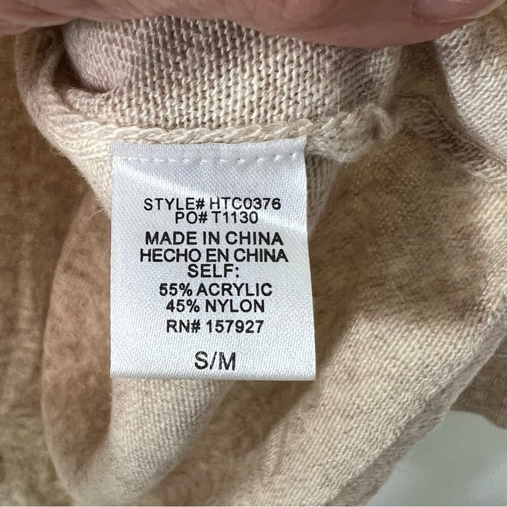 La Miel by Hyped Unicorn Beige V Neckline Dolman Batwing Sweater Sz S/M Size M - Image 6