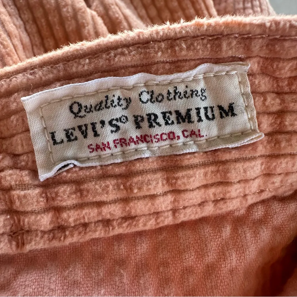 Levi’s Anthropologie Math Club Flare Corduroy Pants Salmon Women’s 24 Retro - Image 10