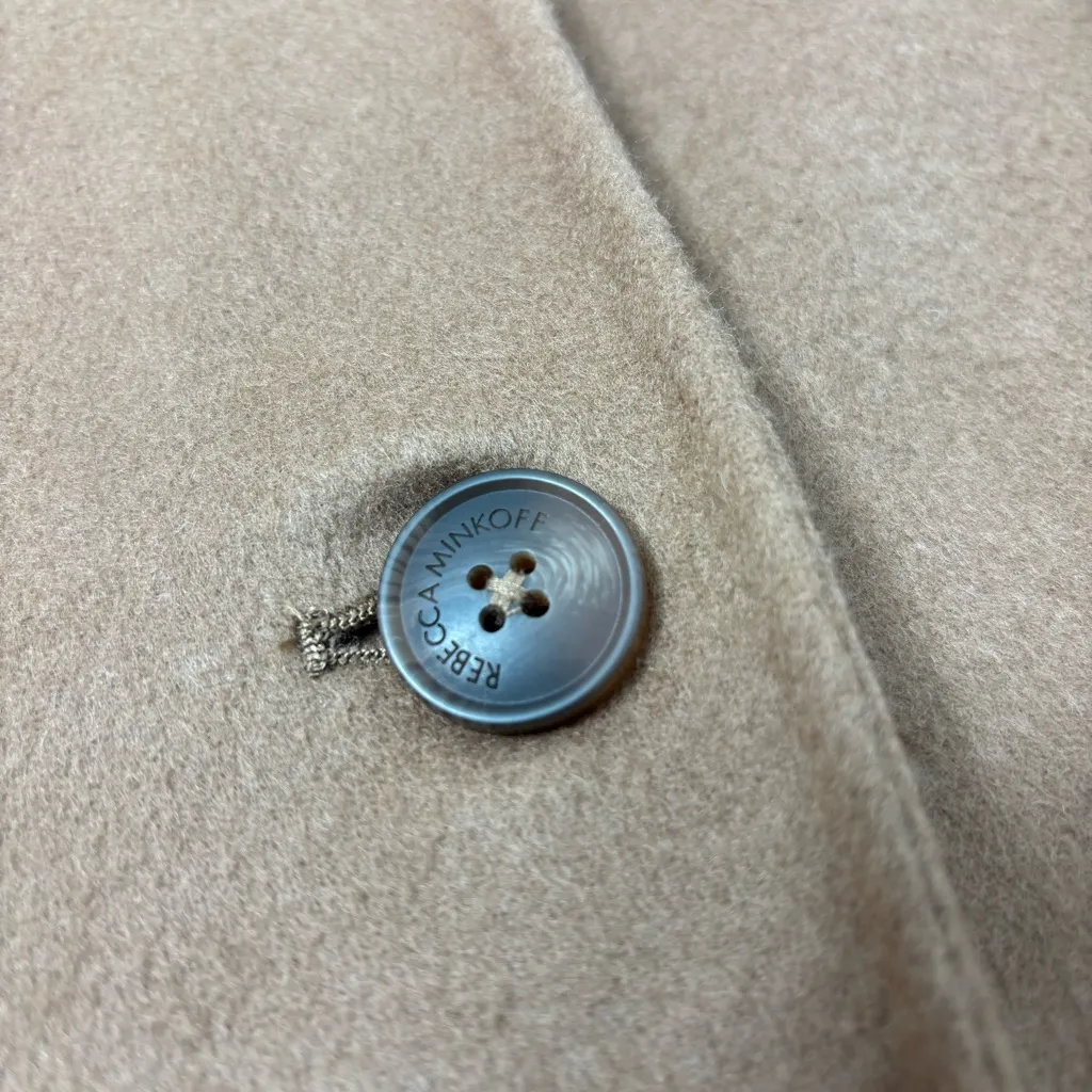 Rebecca Minkoff Relaxed Double Face Wool Tan Button-Up Coat size S 
Style RM-914 - Image 9