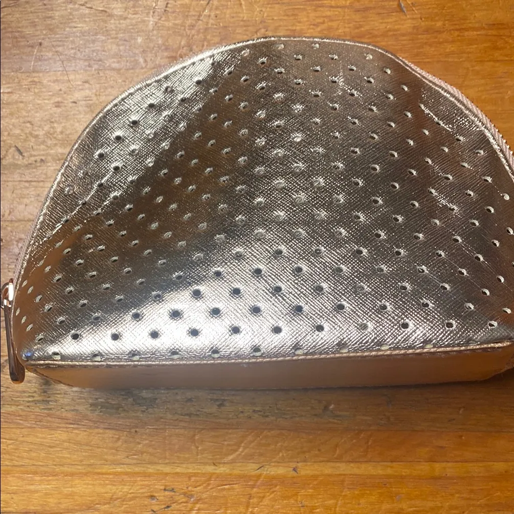 Michael Kors Rose Gold Dotted Codmetics Pouch - Image 3