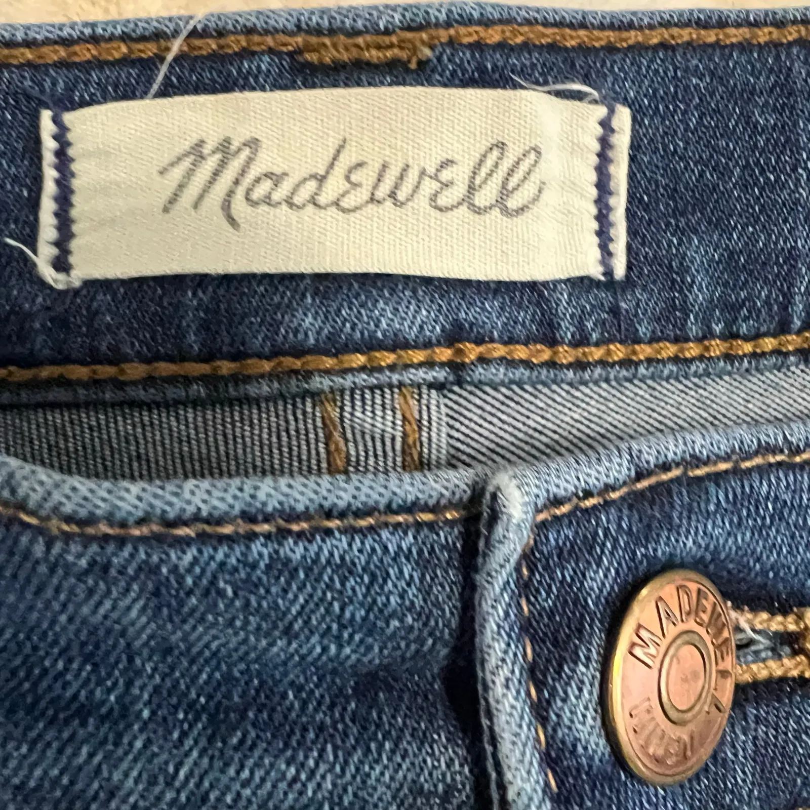 Madewell 10"‎ High Rise Skinny Blue Jeans Tall Size 29 - Image 7