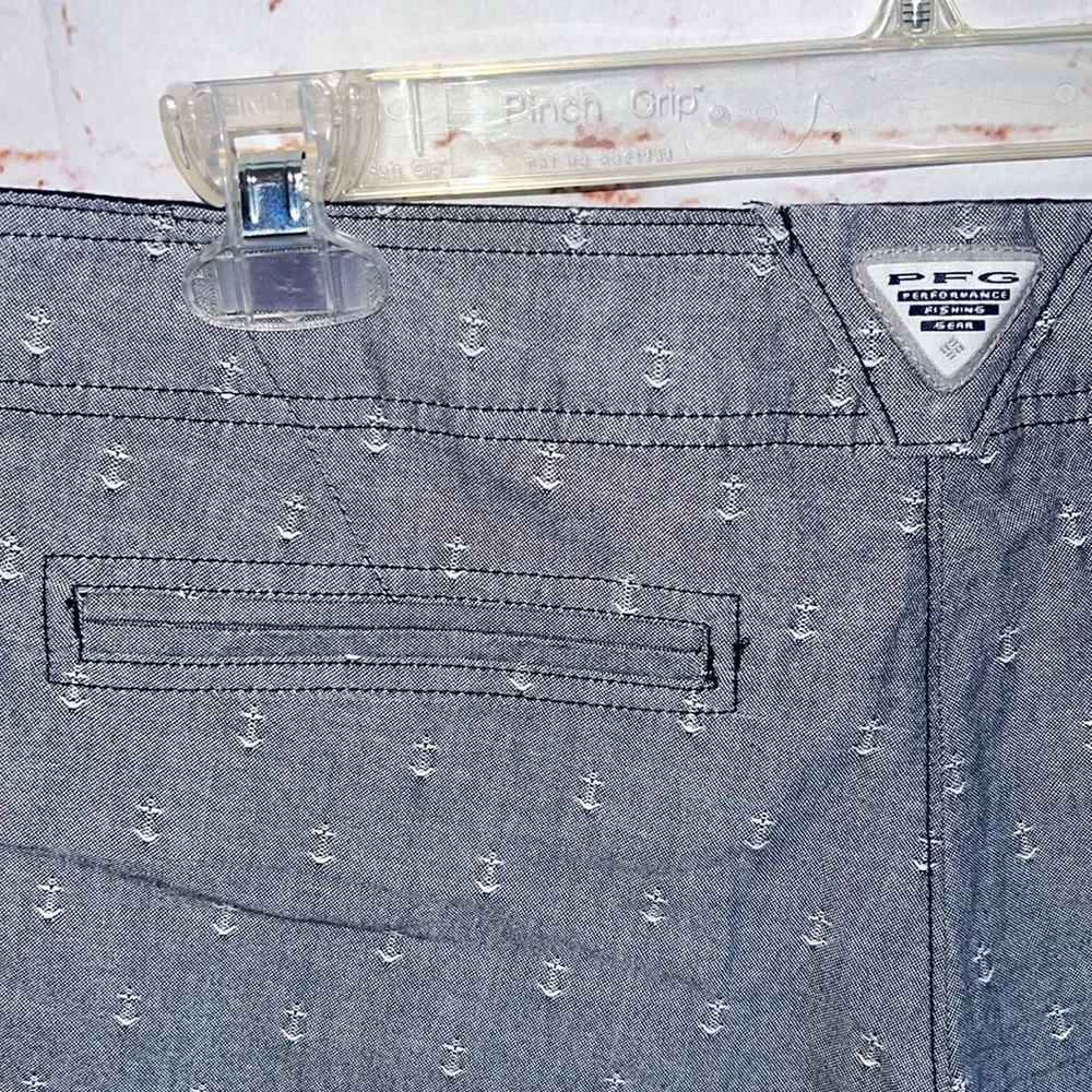 Columbia Shorts Womens 10 PFG Solar Fade Nautical Anchor 4" Oxford Blue Outdoor - Image 6
